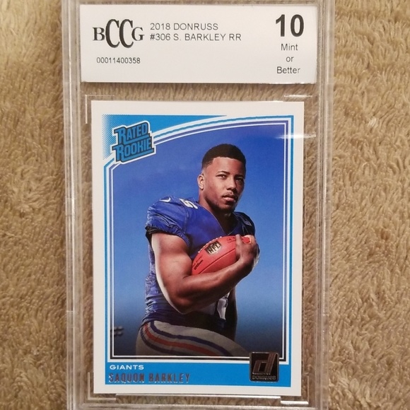 2018 Donruss Saquon Barkley Rookie Card - Picture 1 of 2